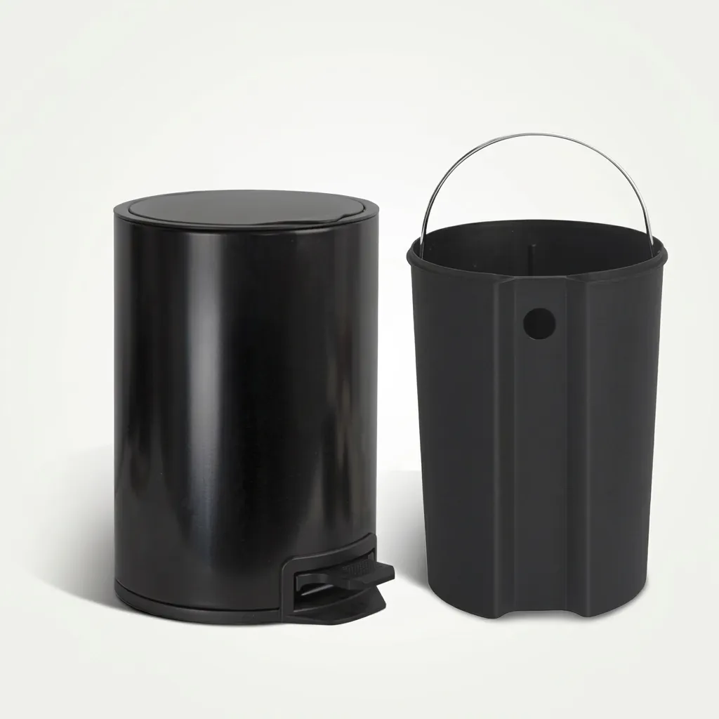 Stainless Steel Round Pedal Dustbin 5L with Non-Slip Base [1071] — DBN-1071 (image 6)