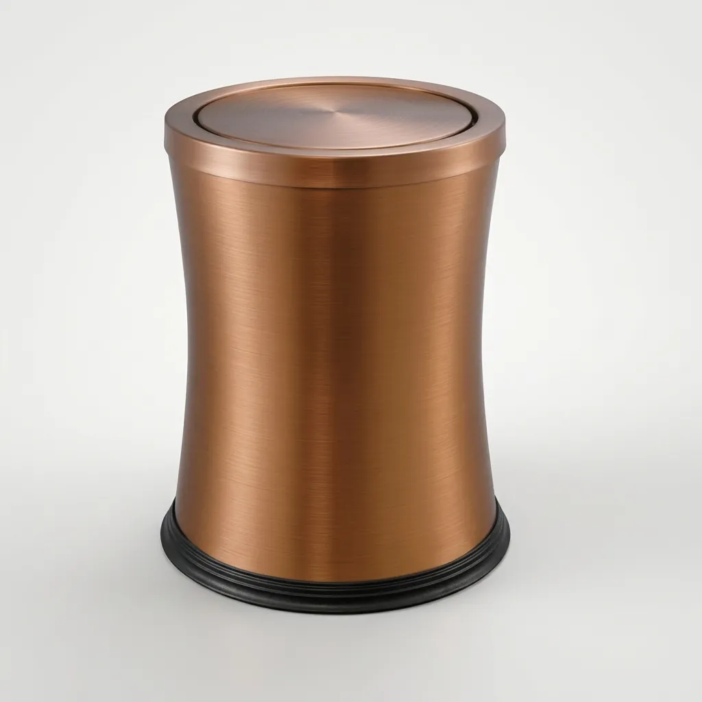 Stainless Steel Round Swing-Lid Dustbin 5L [1072] — DBN-1072 (image 2)