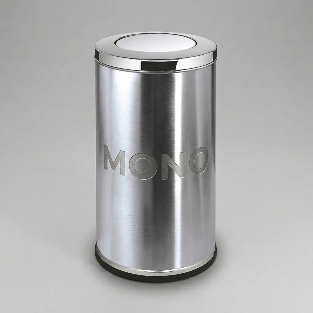 Stainless Steel Swing Lid Waste Bin 60L with Anti-Slip — DBN-1076 (image 1)
