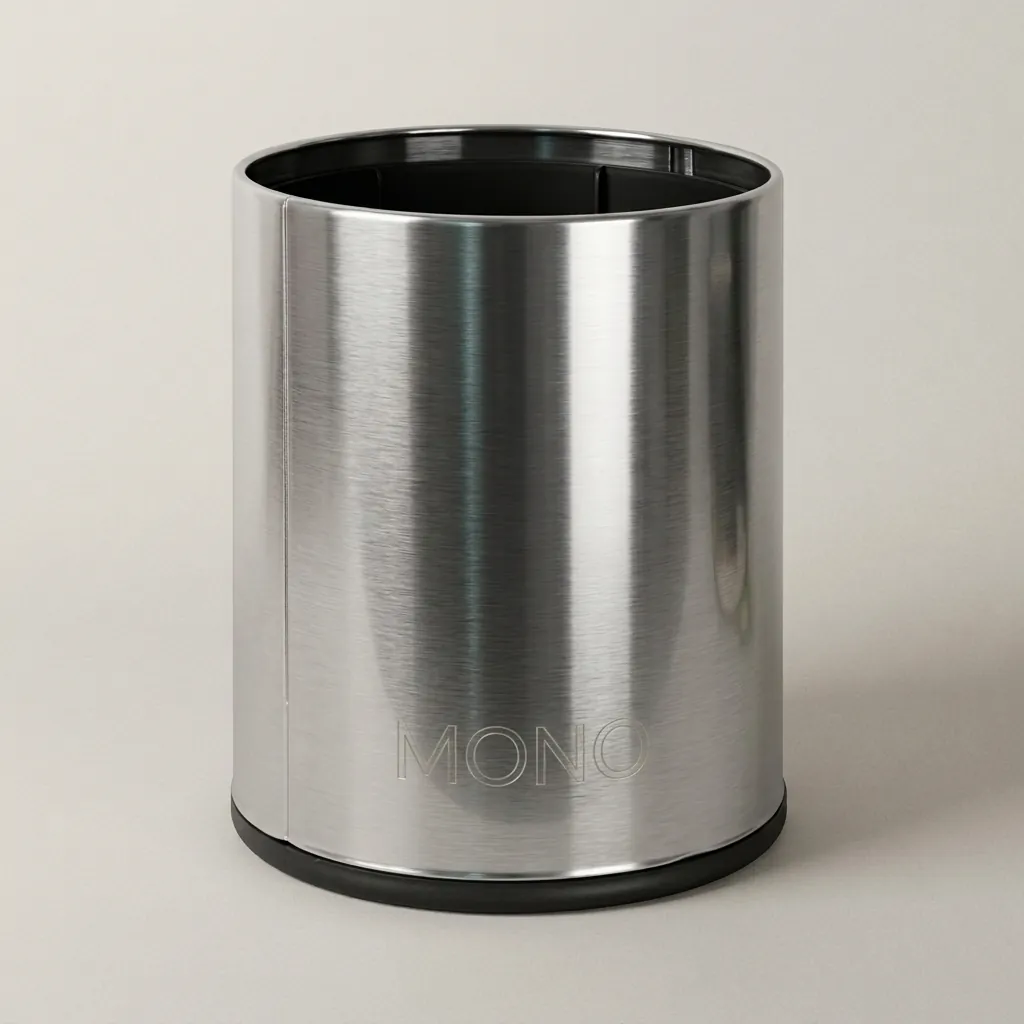 Open Top Stainless Steel Waste Bin 10ltr — DBN-1085 (image 1)
