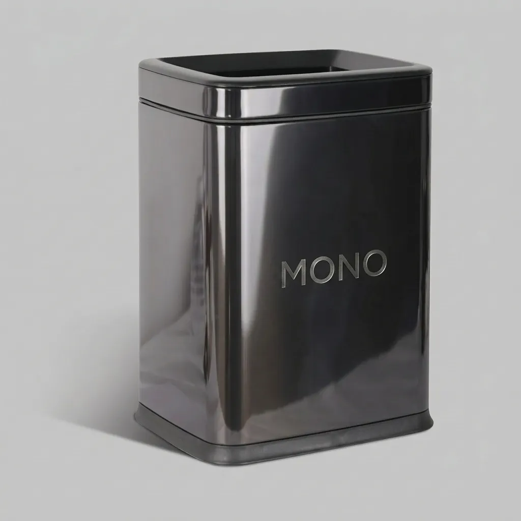 Open Top Stainless Steel Waste Bin 8ltr — DBN-1086 (image 1)