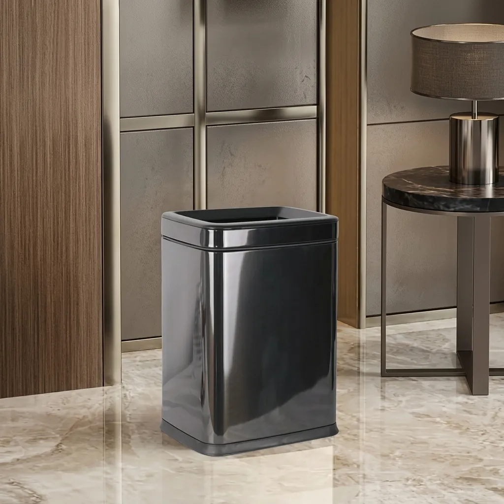 Open Top Stainless Steel Waste Bin 8ltr — DBN-1086 (image 3)