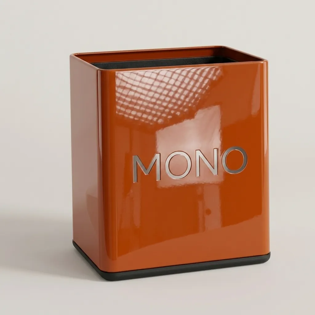 Open-Top Stainless Steel Waste Bin 12L (Rectangle) [1087] — DBN-1087 (image 1)