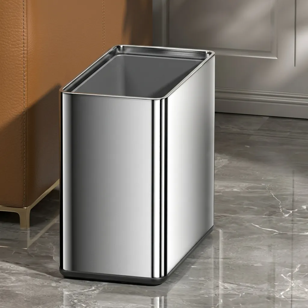 Open Top Stainless Steel Waste Bin 12ltr — DBN-1088 (image 4)