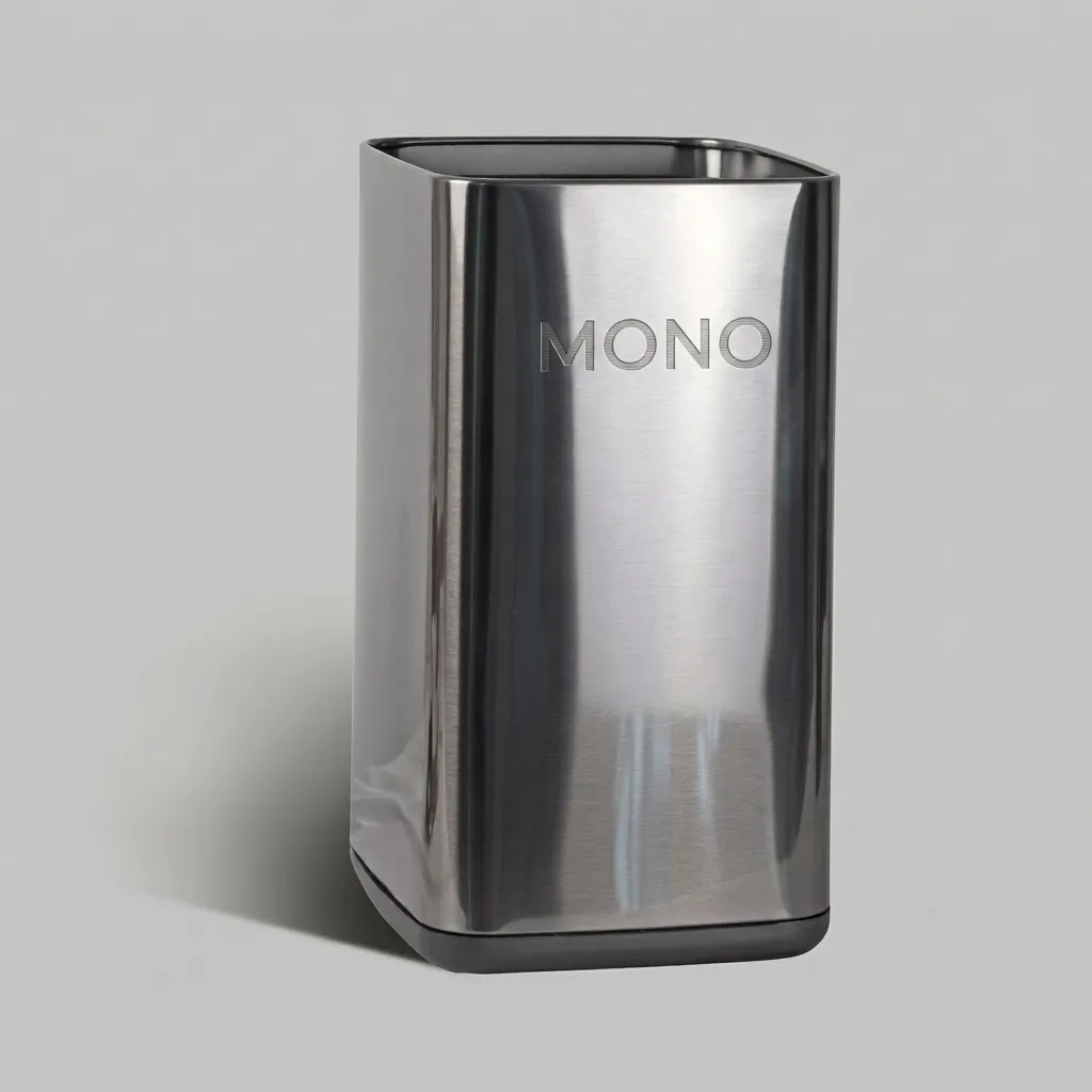 Open Top Stainless Steel Waste Bin — DBN-1091 (image 1)