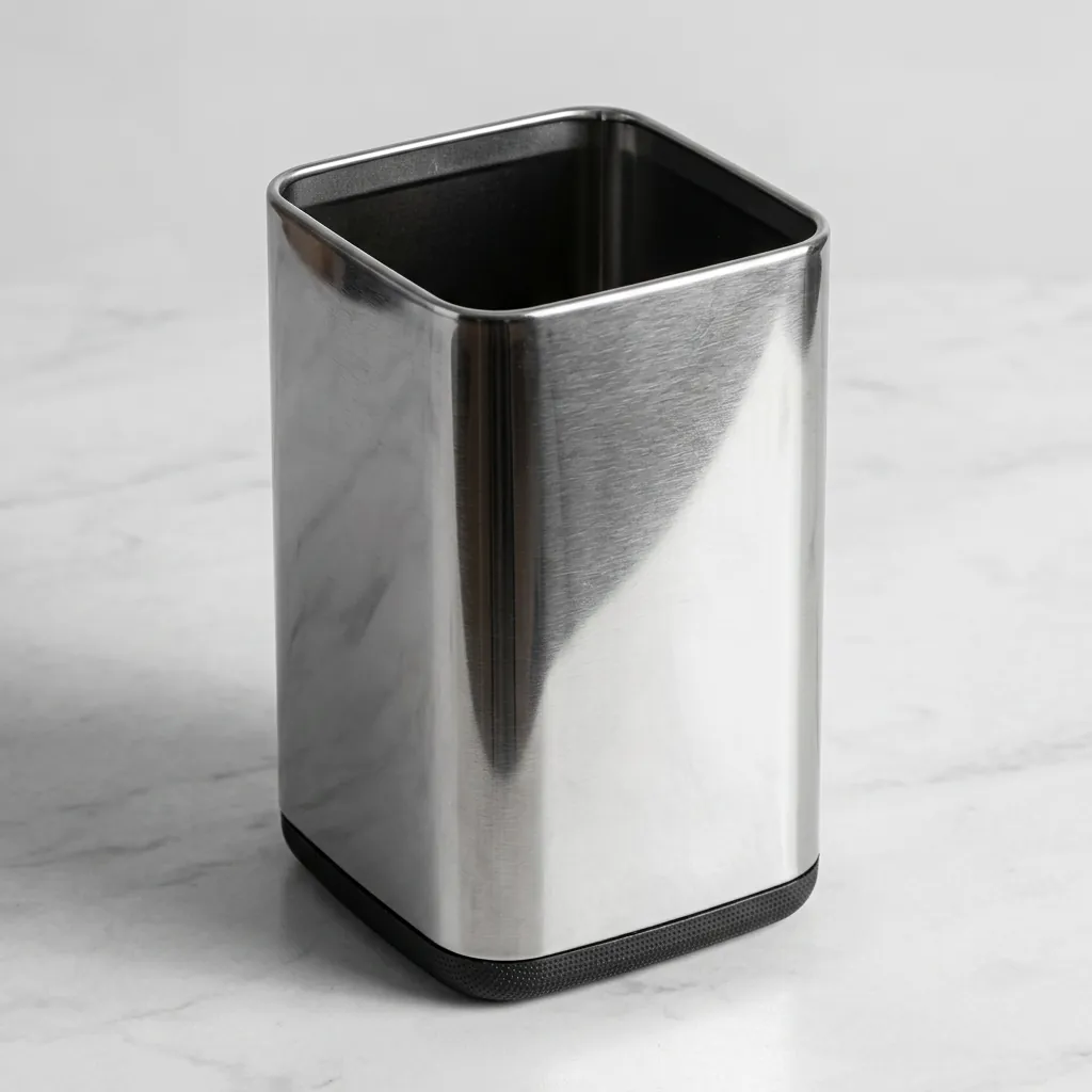 Open Top Stainless Steel Waste Bin — DBN-1091 (image 2)