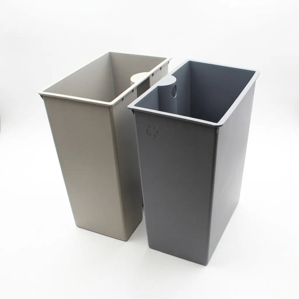 Open Top 2 Compartments Metal Recycle Bin — DBN-1092 (image 5)