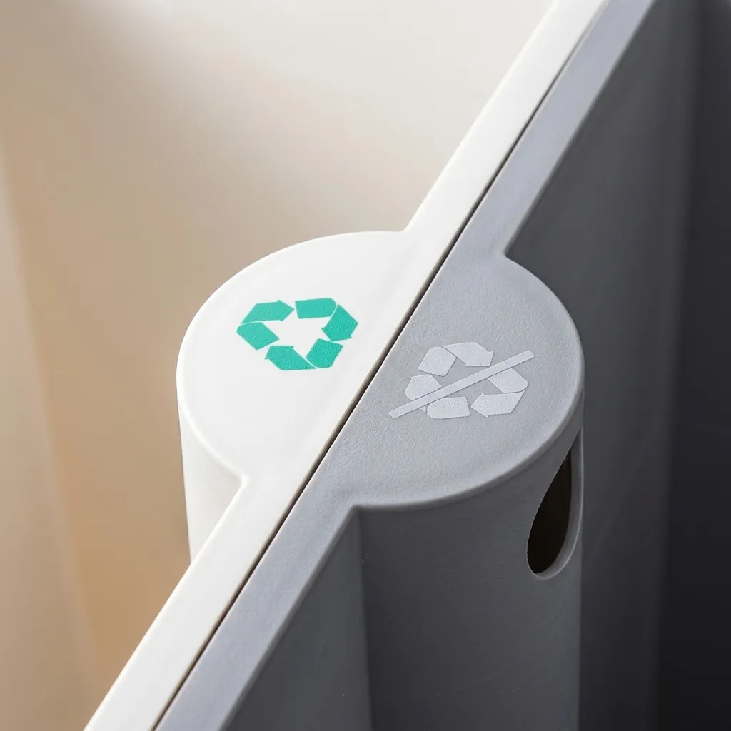 Open Top 2 Compartments Metal Recycle Bin — DBN-1092 (image 6)