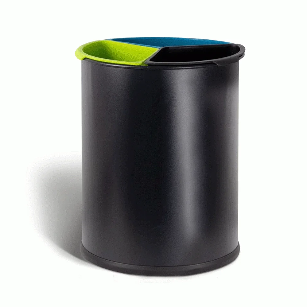 Open Top 3 Compartments Metal Recycle Waste Bin — DBN-1094 (image 9)