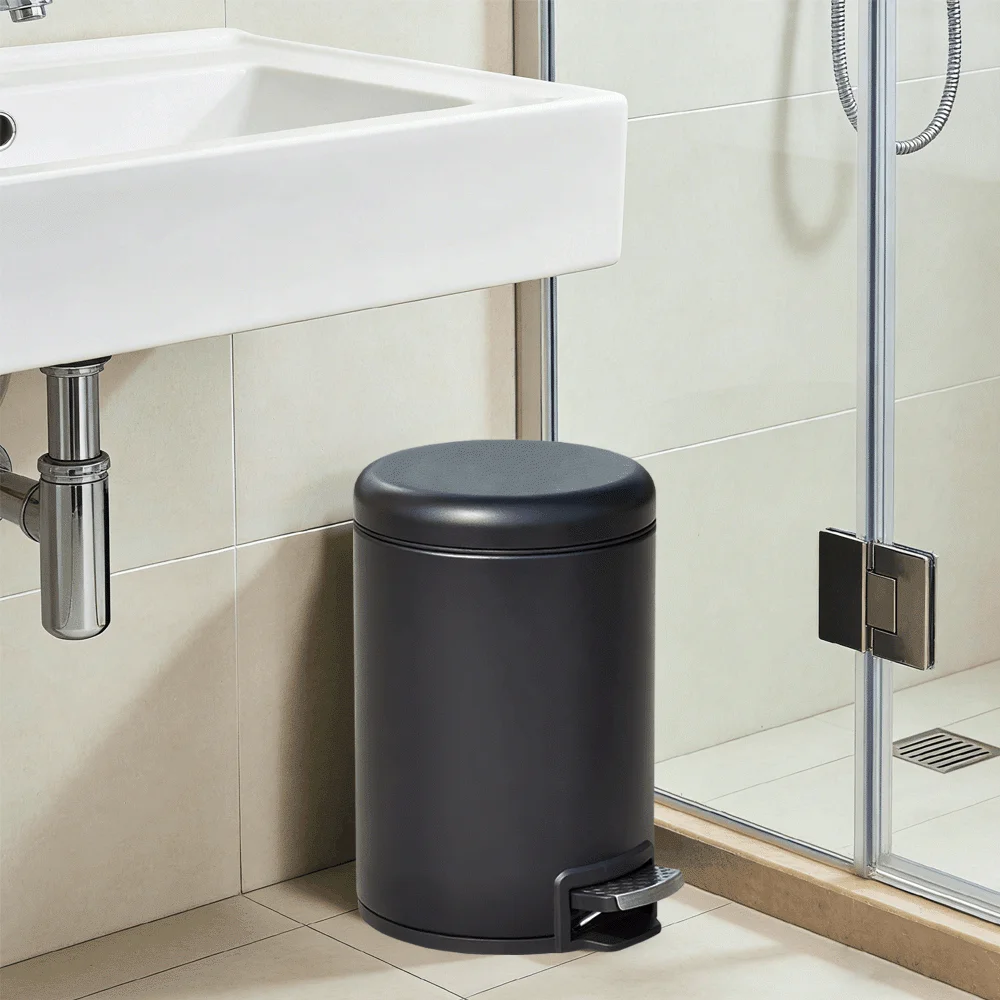 Stainless Steel Round Pedal Dustbin 5L with Non-Slip Base [1099] — DBN-1099 (image 5)
