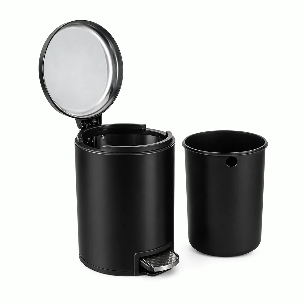 Stainless Steel Round Pedal Dustbin 5L with Non-Slip Base [1099] — DBN-1099 (image 6)