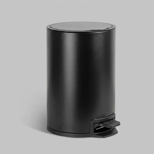Round Pedal Dustbin 8L with Non-Slip Base in Black — DBN-1103