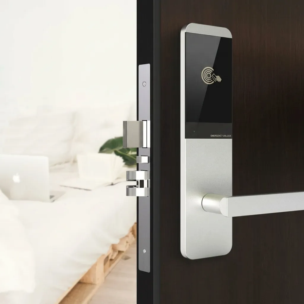 Stainless Steel Ultra-Thin Hotel Smart Door Lock with RFID Card [1028] — DLK-1028 (image 5)