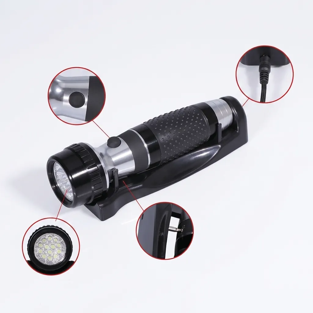 Led Rechargeable Flashlight Wall Mounted — EFL-1024 (image 6)
