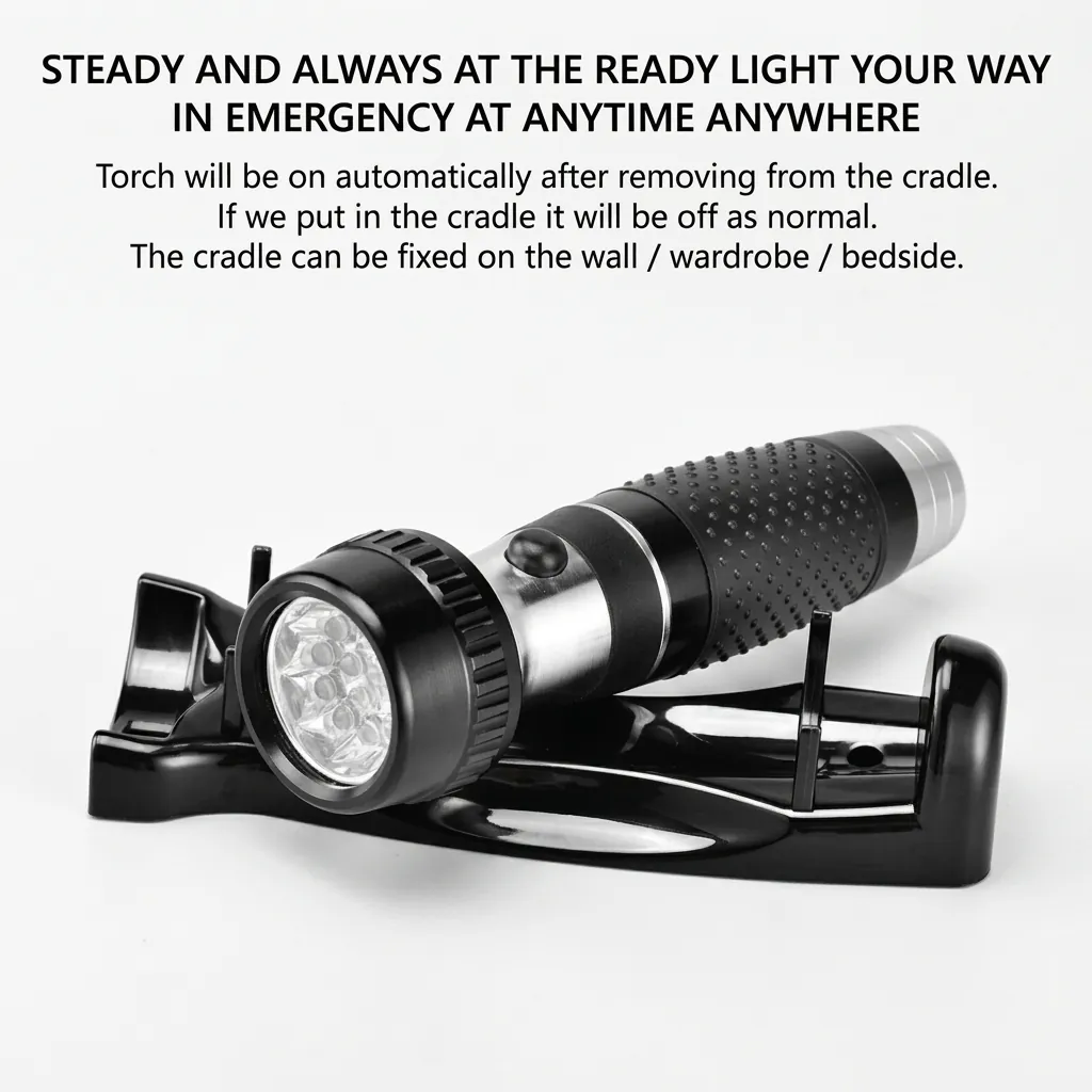 Led Rechargeable Flashlight Wall Mounted — EFL-1024 (image 16)