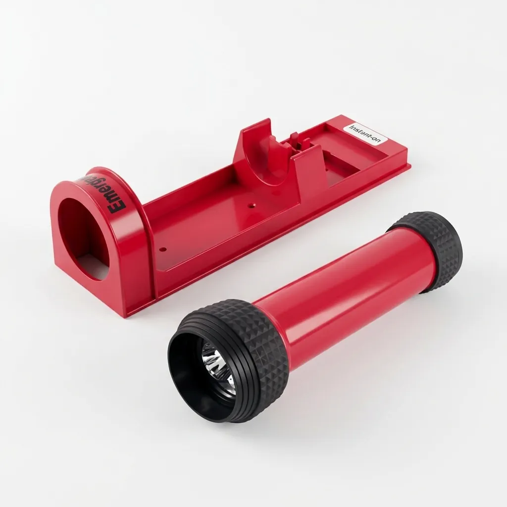 ABS LED Anti-Fall Flashlight Wall Mounted [1025] — EFL-1025 (image 6)
