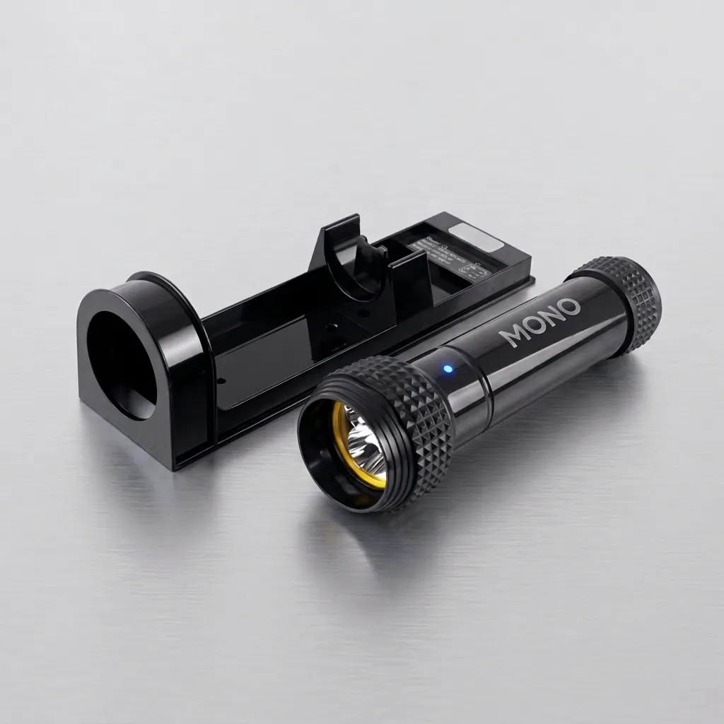 ABS LED Anti-Fall Flashlight Wall Mounted [1028] — EFL-1028 (image 1)