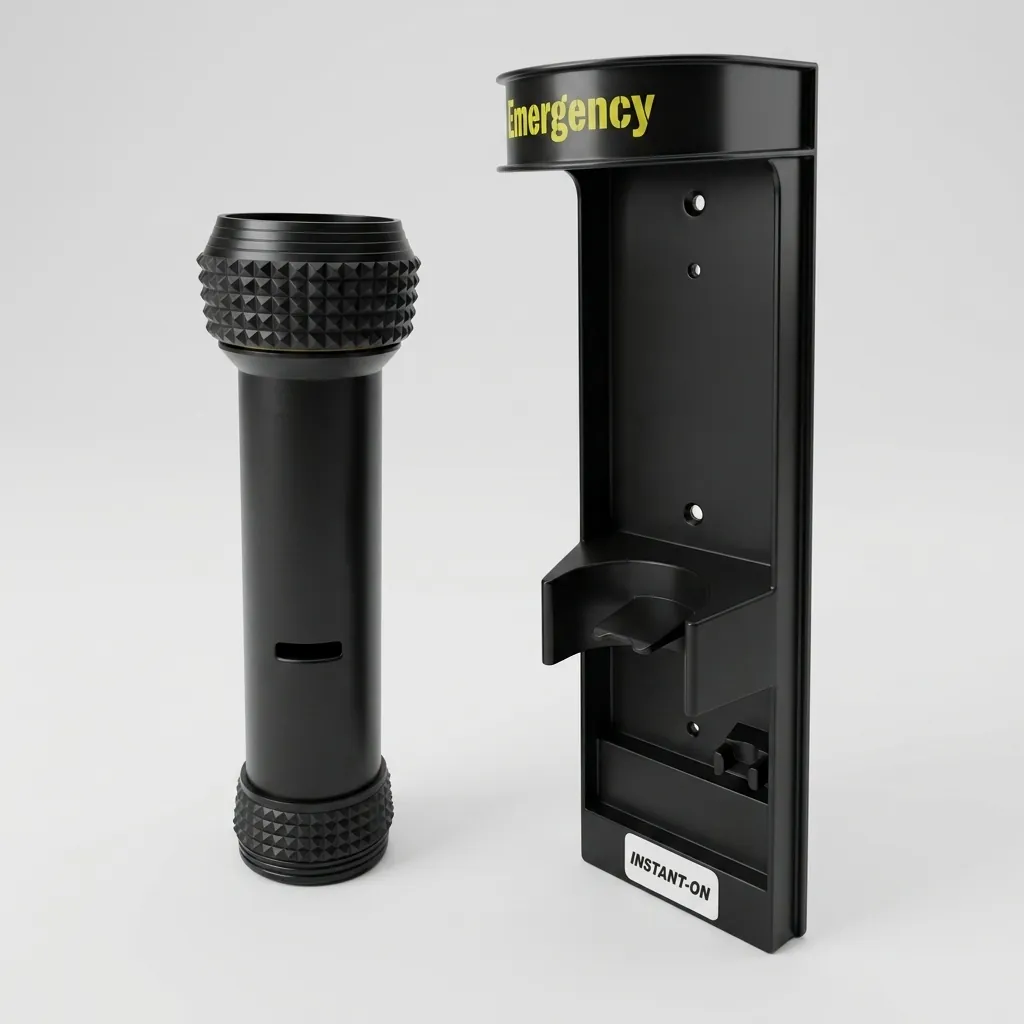 ABS LED Anti-Fall Flashlight Wall Mounted [1028] — EFL-1028 (image 8)
