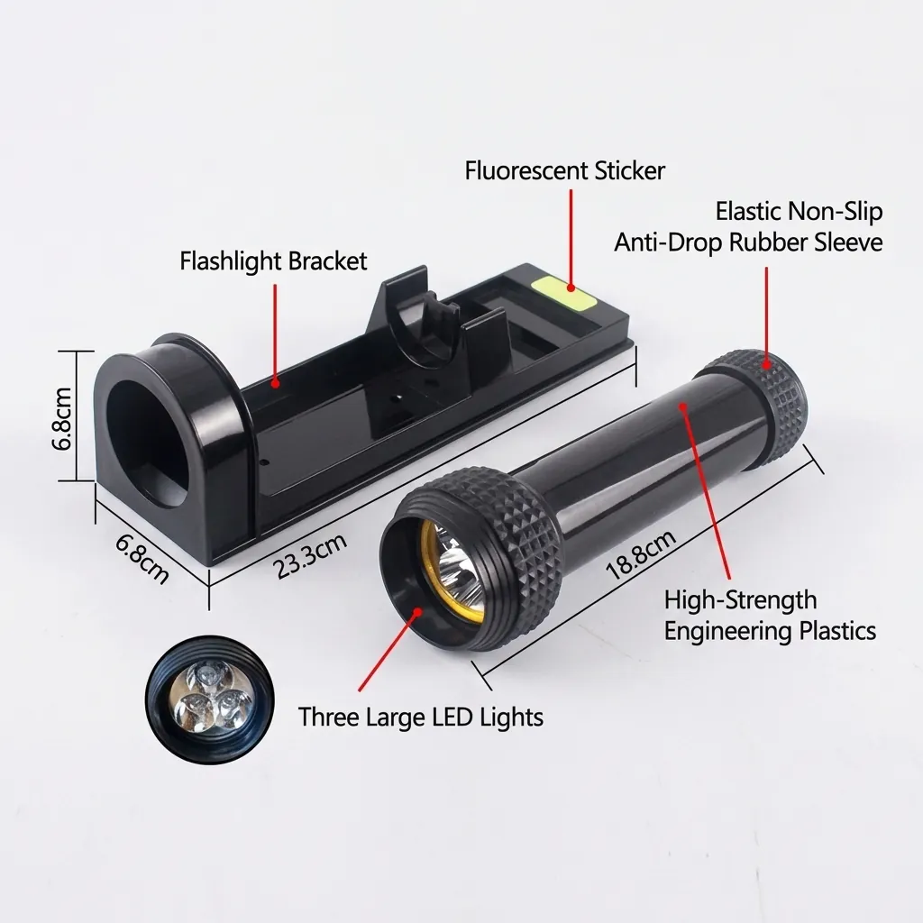 ABS LED Anti-Fall Flashlight Wall Mounted [1028] — EFL-1028 (image 11)