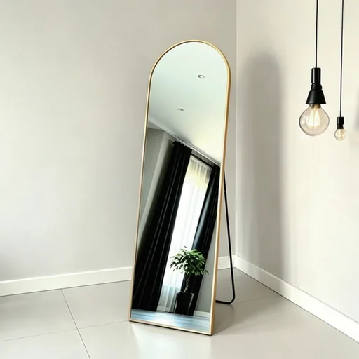 Arched Floor Standing Mirror with U Stand — FLM-1045