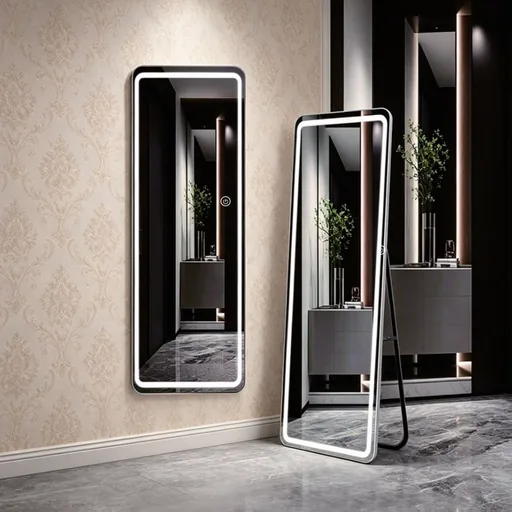 Full-Length LED Mirror with U Stand — FLM-1055