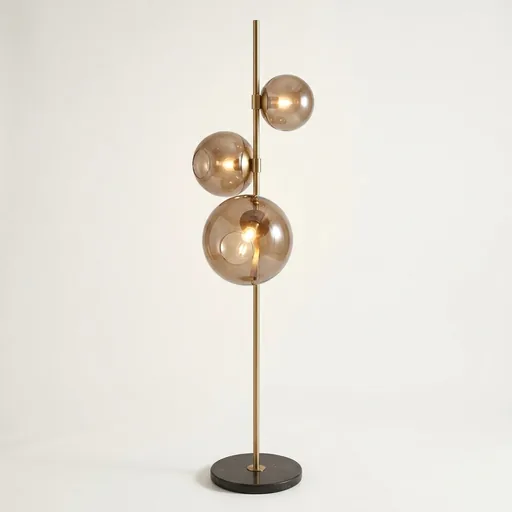 Tinted Glass Globe Floor Lamp — FLP-1026