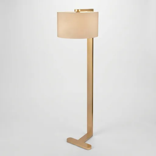 L-Base Drum Shade Floor Lamp — FLP-1035