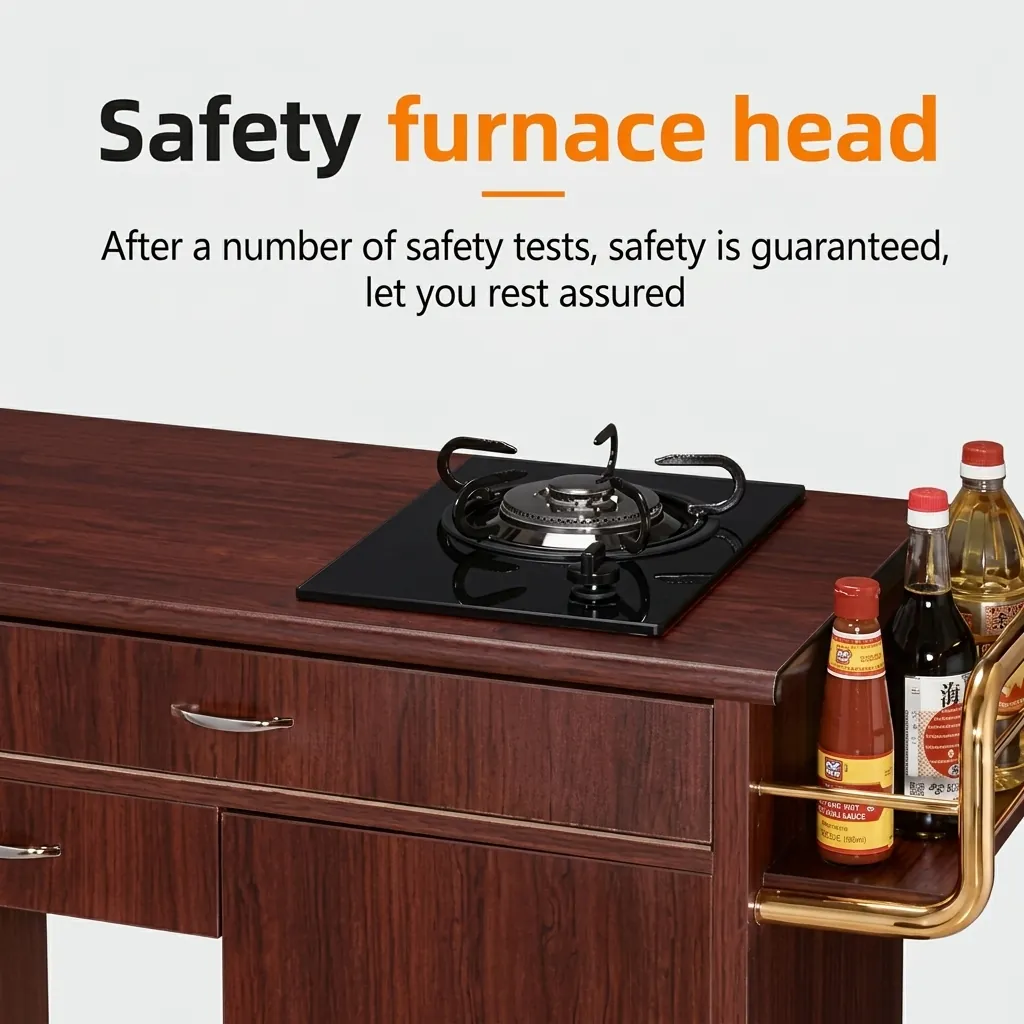 Wooden Flambe Trolley with 1 Gas Stove [1024] — FLT-1024 (image 5)