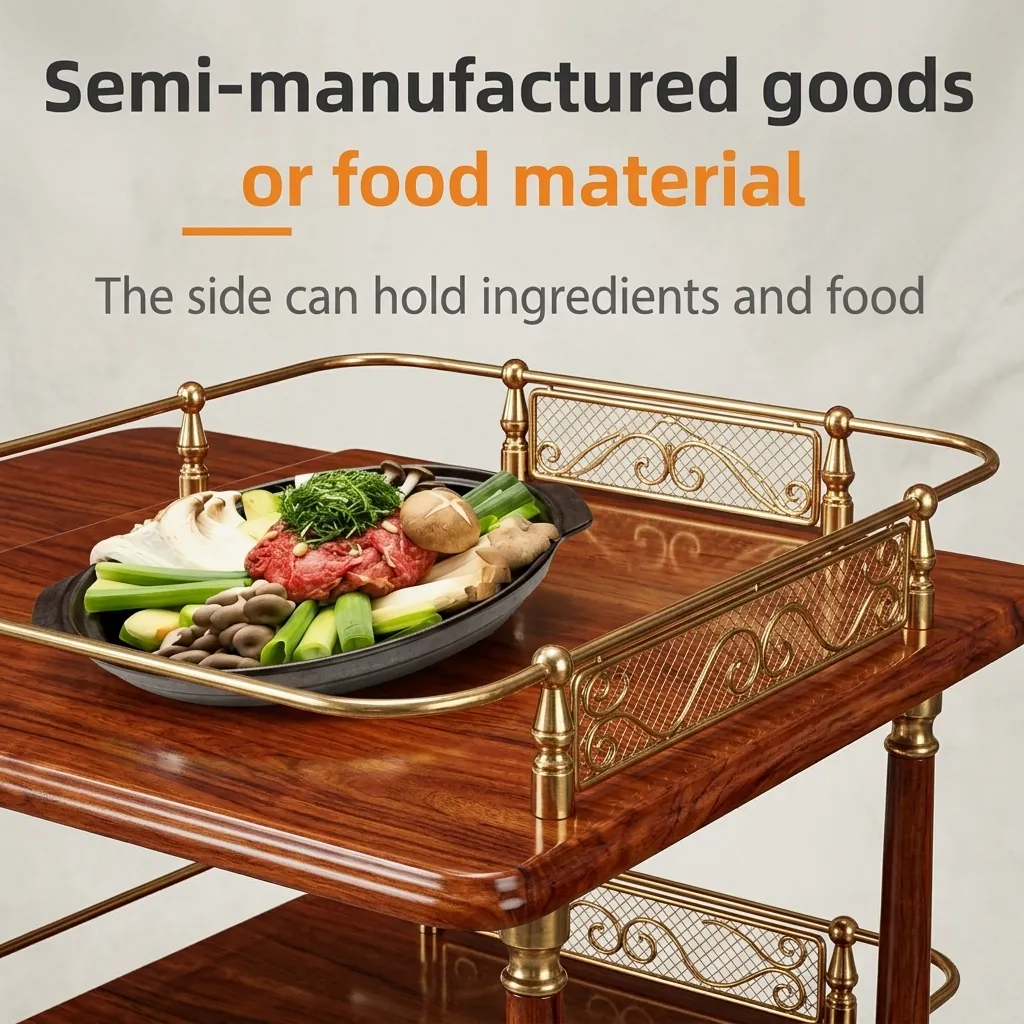 Wooden Flambe Trolley with 1 Gas Stove [1024] — FLT-1024 (image 7)