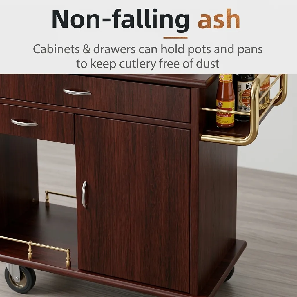 Wooden Flambe Trolley with 1 Gas Stove [1024] — FLT-1024 (image 8)