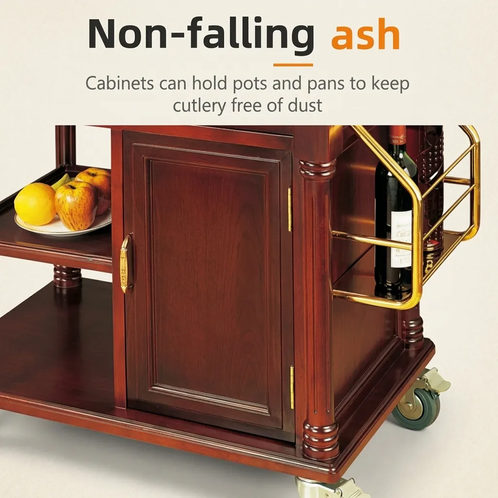 Wooden Flambe Trolley with 2 Gas Stove [1025] — FLT-1025 (image 8)