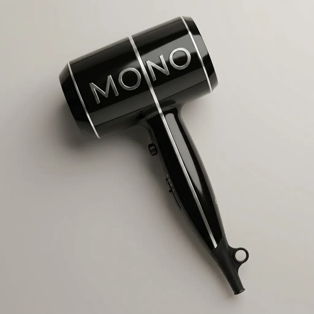 Hair Dryer 2100W — HDR-1024 — A powerful 1800 to 2100W hair dryer with three temperature settings including a cool shot, finished in high-gloss chrome. Over-heating protection and a hotel safety switch make it dependable for guest use, while the removable nozzle and hang-up loop add convenience. CE, CB, GCC and RoHS approved. (image 1)