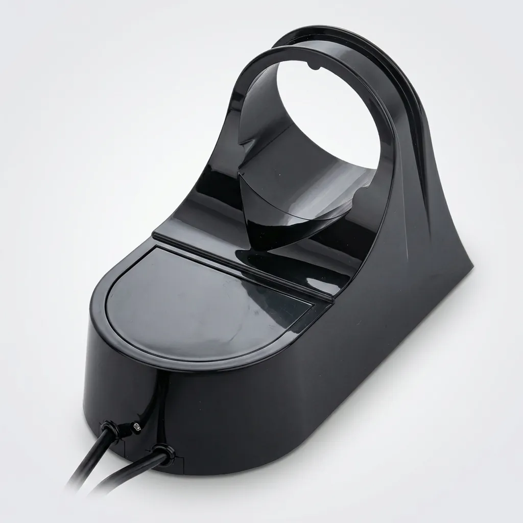 Wall Mounted Foldable Hair Dryer 1800 2100W — HDR-1025 — A wall-mounted foldable hair dryer rated 1800 to 2100W with three heat and two speed settings plus an ionic function for softer hair. A branded motor keeps it quiet and stable, with overheat protection and automatic shut-off for safety. The retractable 1.8m cord, foldable handle and removable filter make it tidy and easy to clean. CE, CB, GCC and RoHS approved. (image 5)