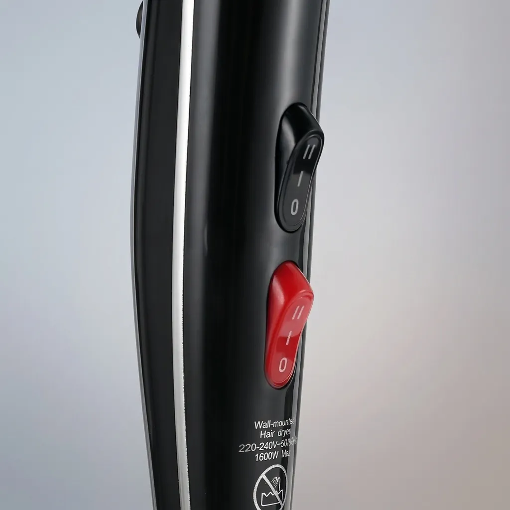 Wall-Mounted Stainless Steel Hair Dryer with Overheat Protection — HDR-1036 (image 7)