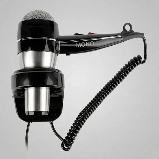 Wall-Mounted Stainless Steel Hair Dryer with Overheat Protection