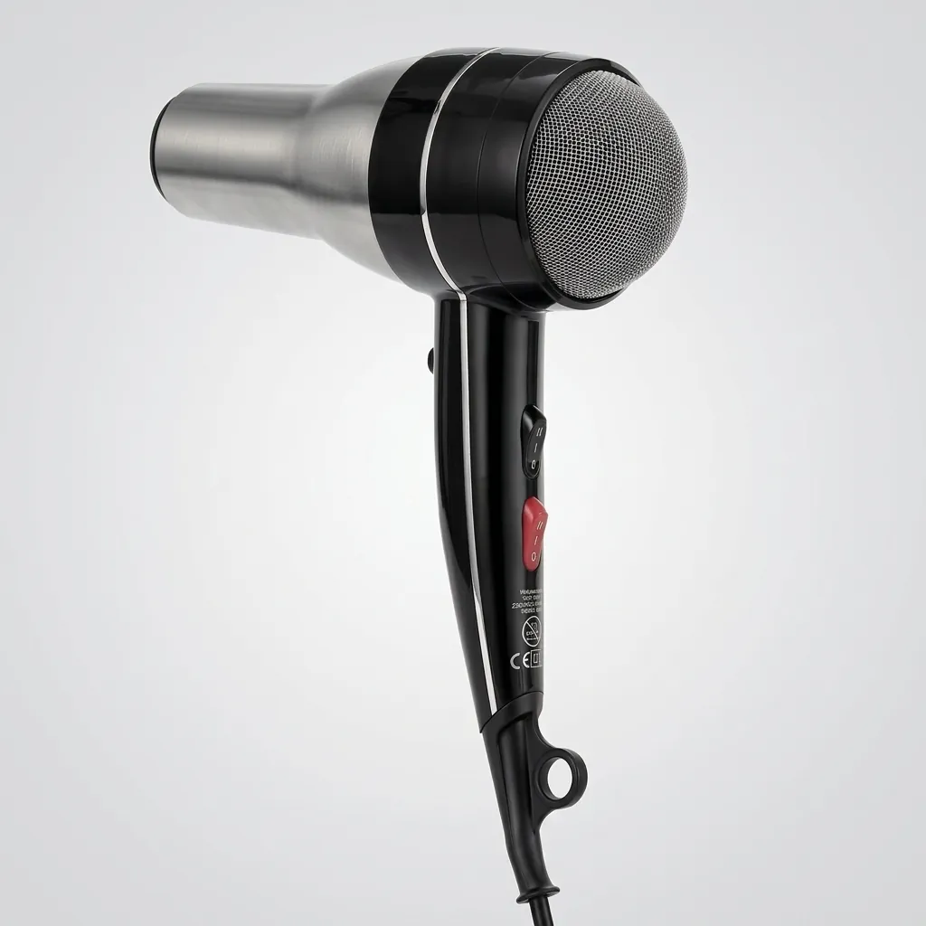 Wall-Mounted Stainless Steel Hair Dryer with Overheat Protection — HDR-1036 (image 9)