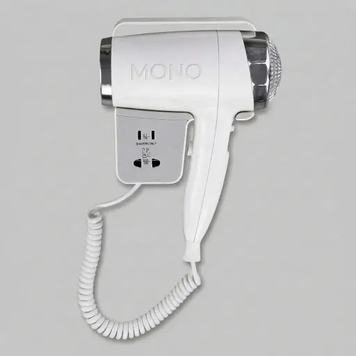 Wall Mounted Hair Dryer With Shaver Socket 1800W