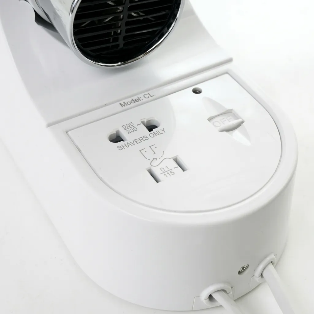 Wall Mounted Hair Dryer With Shaver Socket 110v & 220v 1600W [1041] — HDR-1041 (image 7)