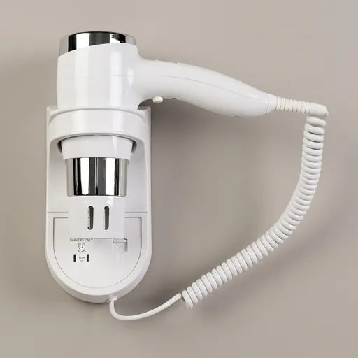 Wall Mounted Hair Dryer With Shaver Socket 110v & 220v 1600W [1041] — HDR-1041