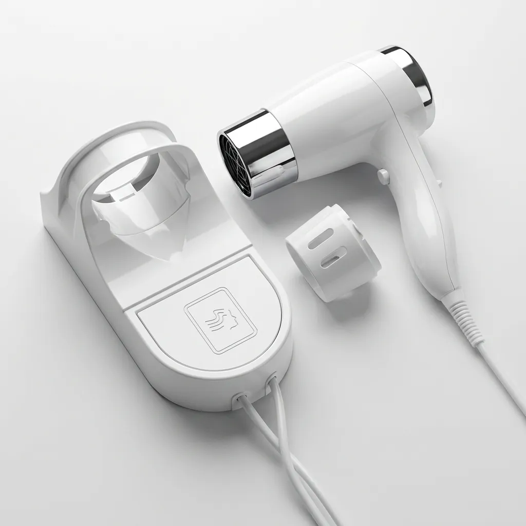 Wall-Mounted Hair Dryer with Overheat Protection [1043] — HDR-1043 (image 8)