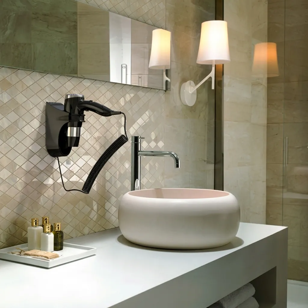 Wall-Mounted Hair Dryer with Overheat Protection [1044] — HDR-1044 (image 3)
