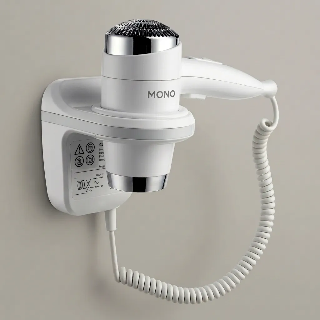 Wall Mounted Hair Dryer 1800W [1047] — HDR-1047 (image 1)