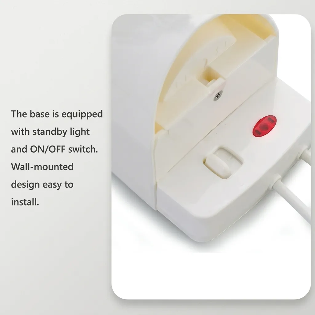 Wall-Mounted Hair Dryer with Overheat Protection [1049] — HDR-1049 (image 7)