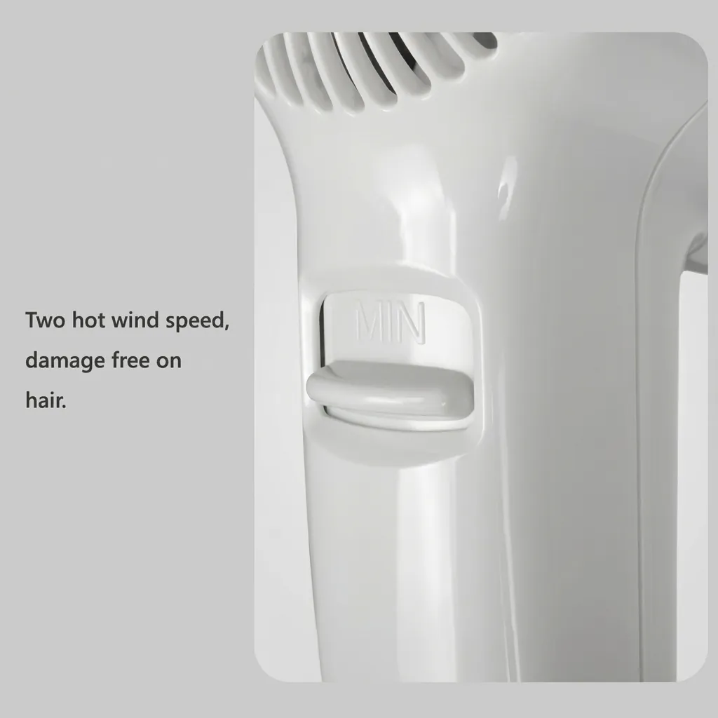Wall Mounted Hair Dryer With Shaver Socket 1200W — HDR-1053 (image 2)
