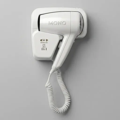 Wall Mounted Hair Dryer With Shaver Socket 1200W