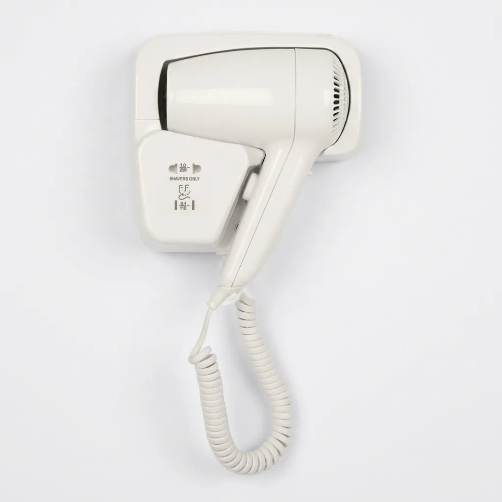 Wall Mounted Hair Dryer With Shaver Socket 1200W — HDR-1053 (image 6)