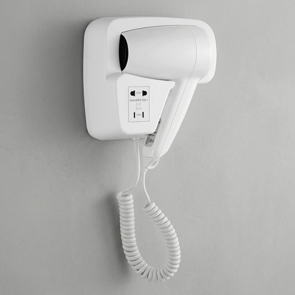 Wall Mounted Hair Dryer With Shaver Socket 1200W — HDR-1053 (image 12)