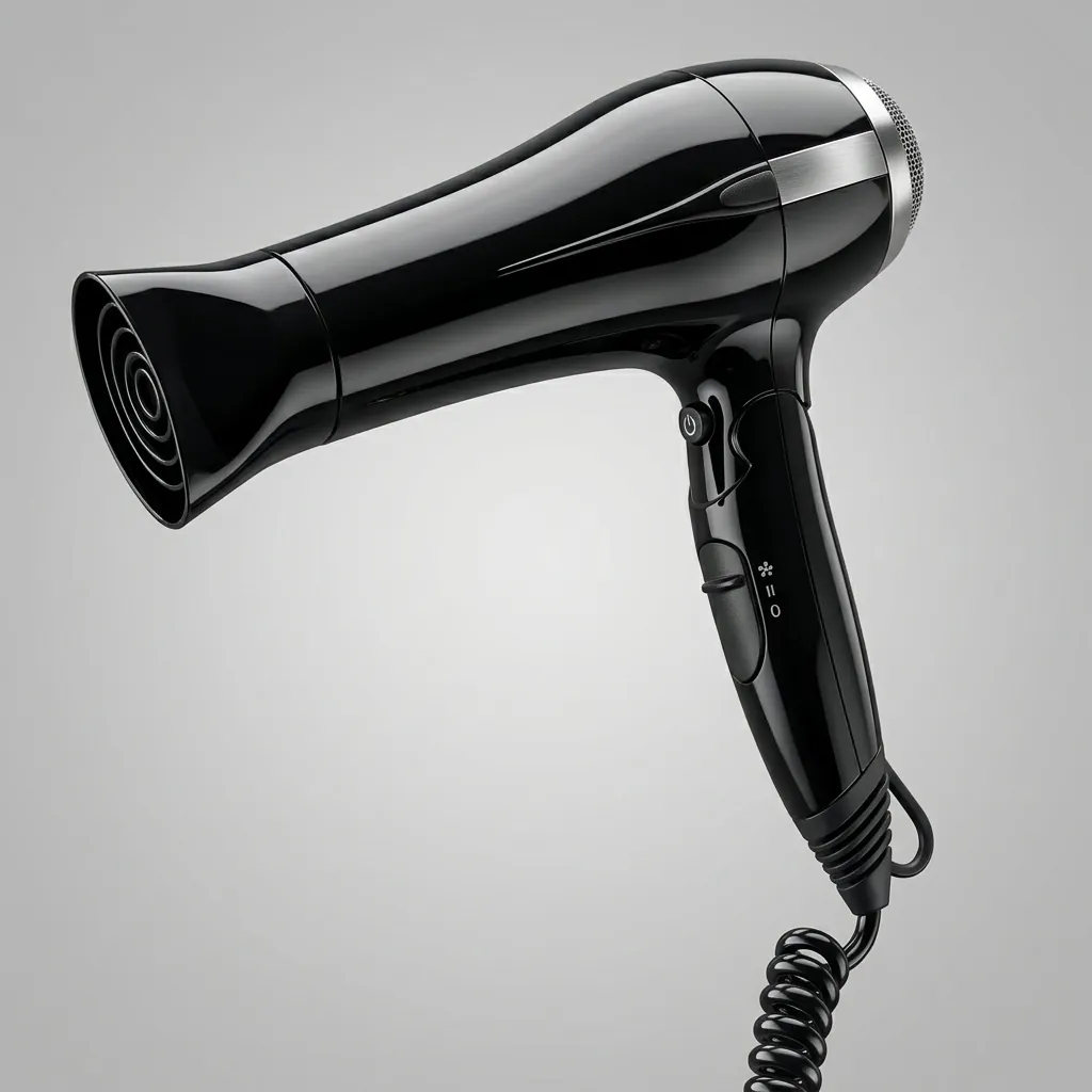 Foldable Hair Dryer With Spiral Cord 1800 2100W — HDR-1063 (image 2)