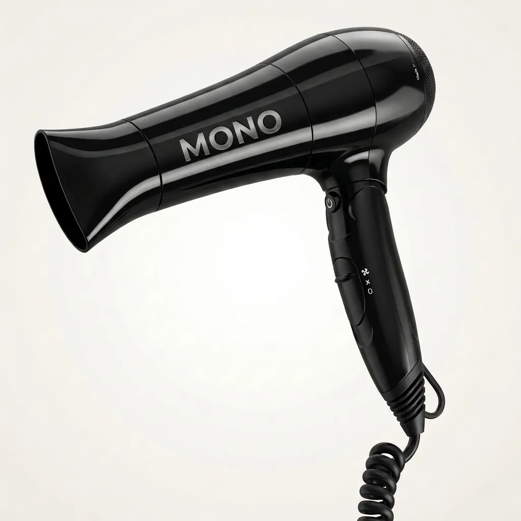 Foldable Hair Dryer With Spiral Cord 1800 2100W — HDR-1063 (image 1)