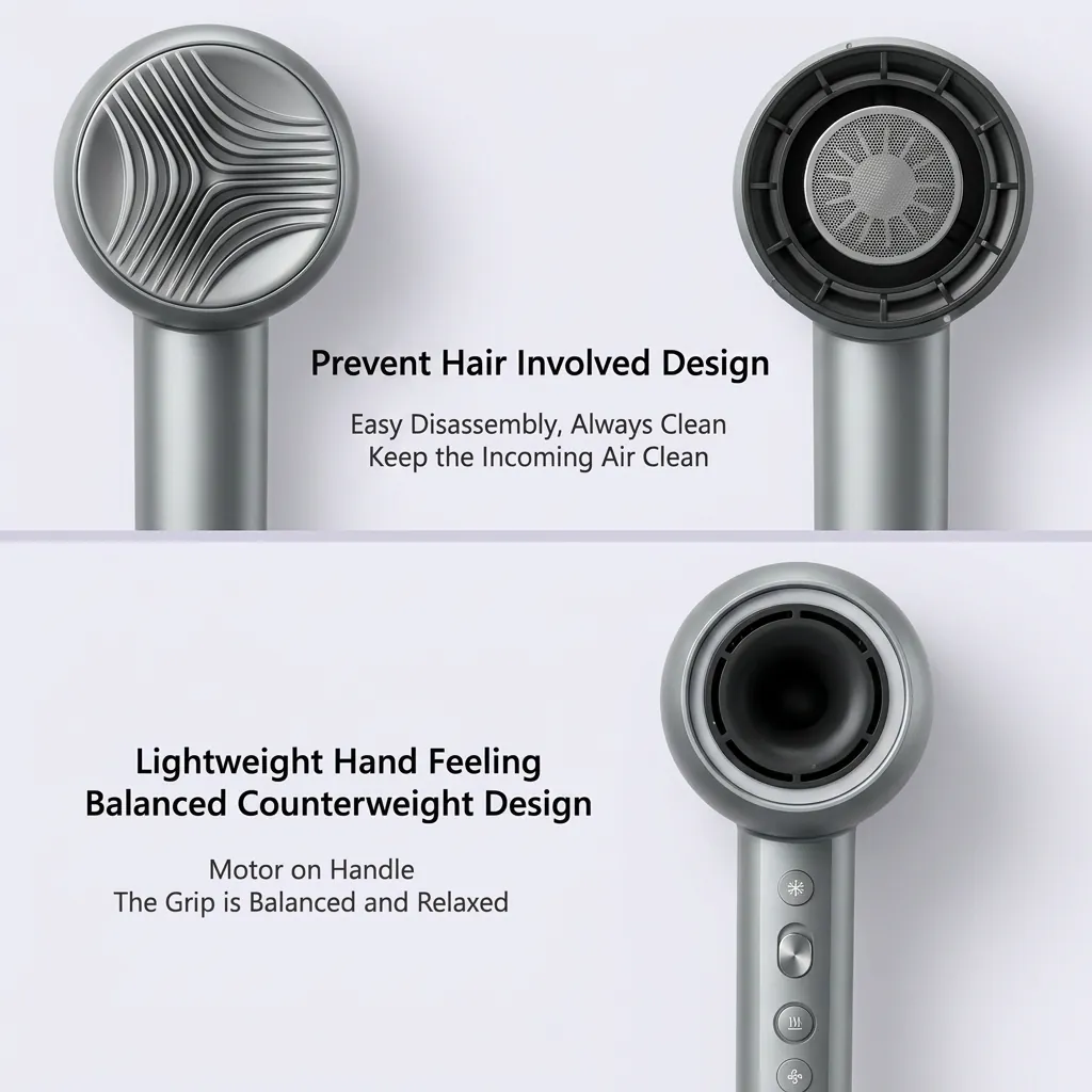 Supersonic High Speed Hair Dryer 1600- Matt 1800W — HDR-1067 (image 10)
